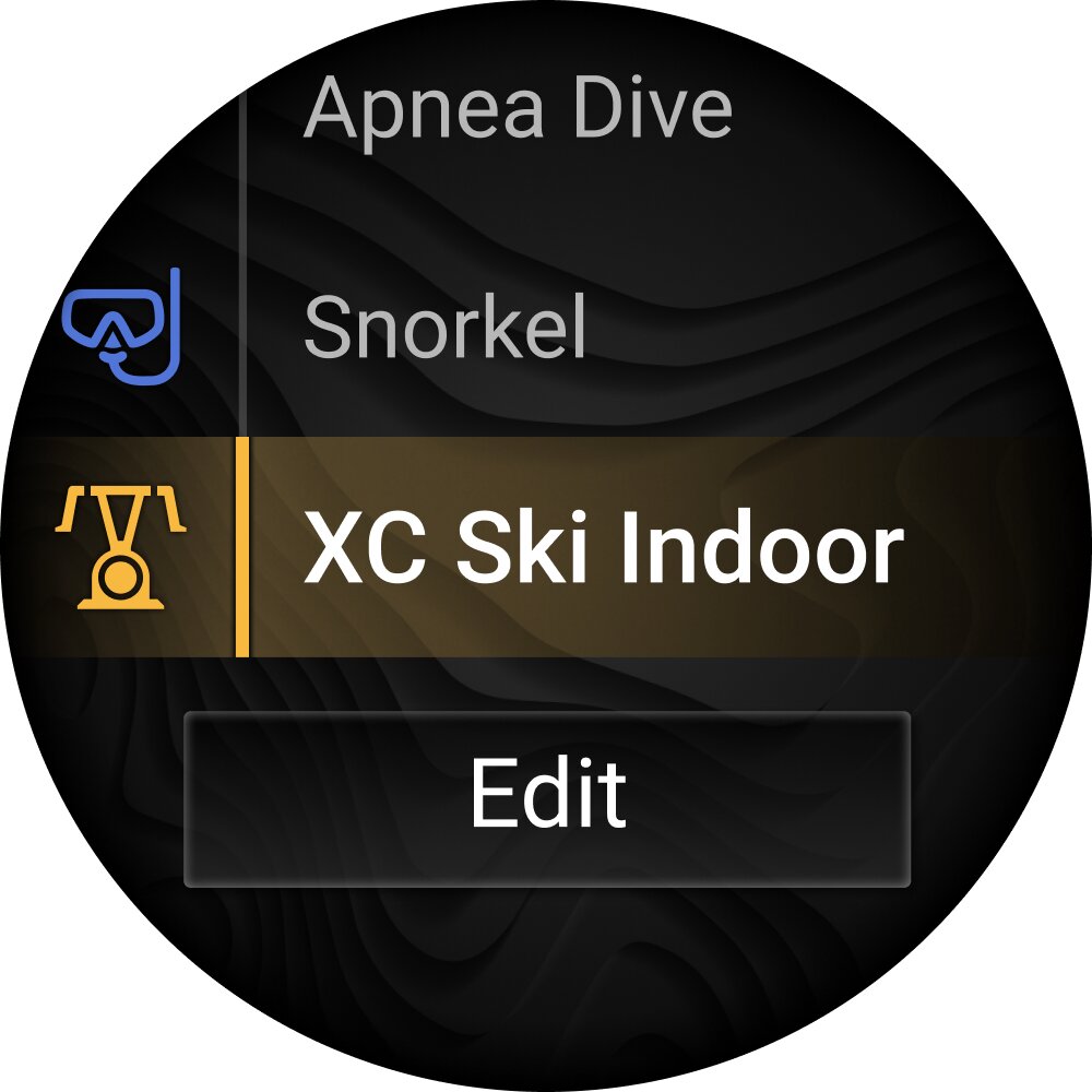 Indoor ski tracking Garmin